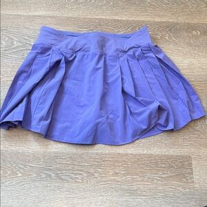 Lululemon side-pleat high-rise tennis skirt, size 8, in charged indigo